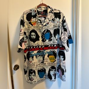 Rolling Stones Dragonfly Some Girls Button Up Shirt